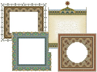 4 beautiful classical pattern lace 5 eps vector