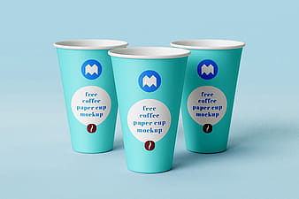 Paper coffee cup mockup psd vector