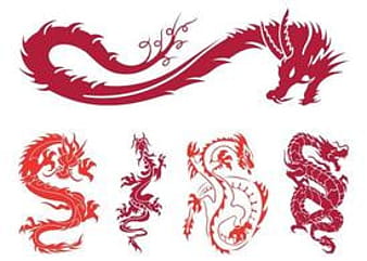 Dragons Set Graphics ai vector