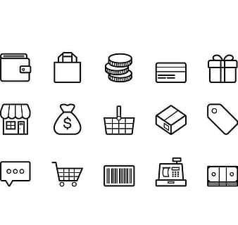 outlined e-commerce vector icons eps ai svg psd