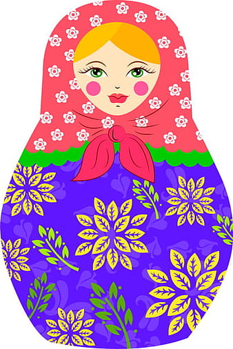 Matryoshka russian doll eps ai vector