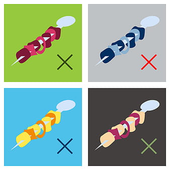 Flat cartoon of meat sauce grill and other vector eps ai
