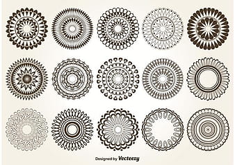 Círculos vectoriales decorativos ai eps