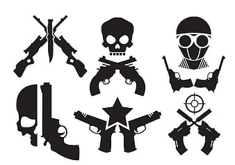 Vecteurs d'armes croisés eps