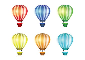 Vecteur réaliste de ballon à air chaud eps svg