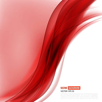 Fondo abstracto con líneas rojas onduladas vector  eps