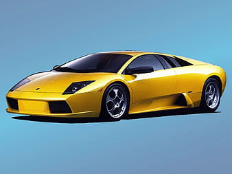 Yellow Lamborghini psd ai vector