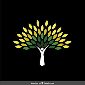 Abstract green tree logo eps vector
