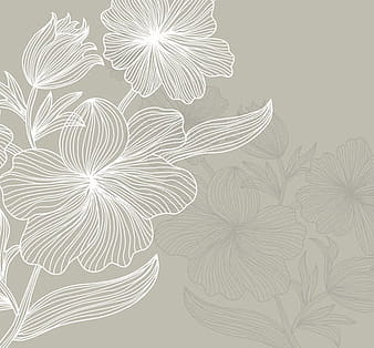 Lines of flowers  - vector eps