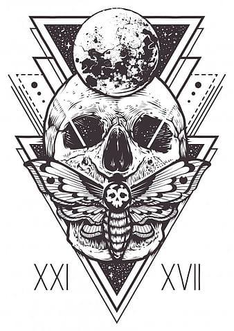 Skull Sacred Geometry Design eps vector