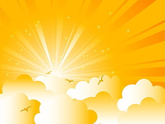 Cartoon Sunrise Background eps vector