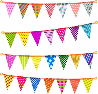 Triangle bunting flags ai eps vector