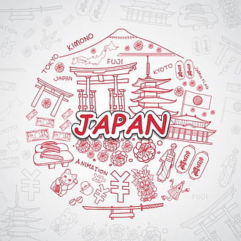 Colección de elementos de Japón eps