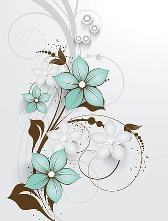 Flor decorativa rizos diseño vector fondo  eps