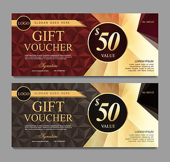 Gift voucher modern template vector  eps