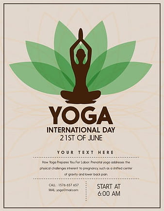Yoga promotion banner design with practicing woman silhouette eps ai vector