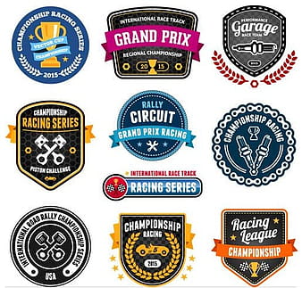 Racing Labels design vectors