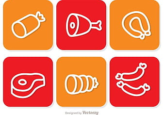 Outline Meat Vectors eps