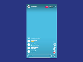 Instagram Live UI Mockup 2017 psd vector