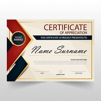 Retro horizontal certificate of appreciation eps vector