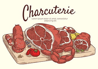 Charcuterie Vector Illustration ai svg