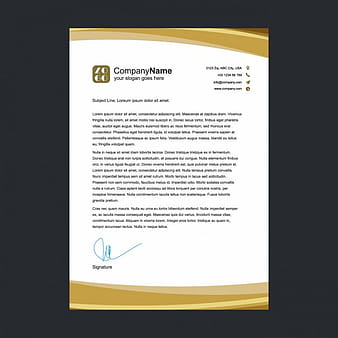 Golden letterhead template eps vector