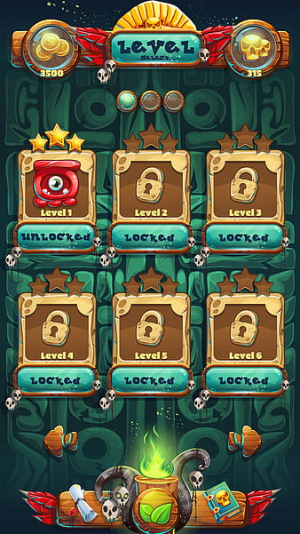 Game mission interface design vector eps
