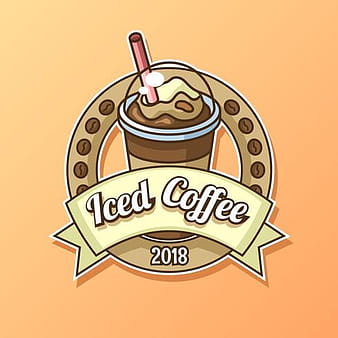 Iced Coffee Logo Vector svg eps
