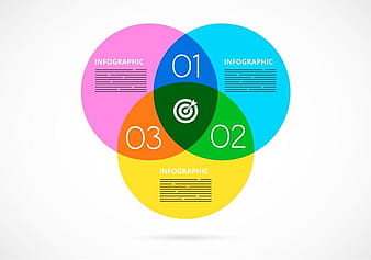 Free Vector Venn Diagram Infographic eps