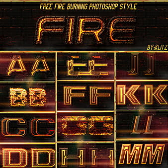 Free fire style text effect psd vector