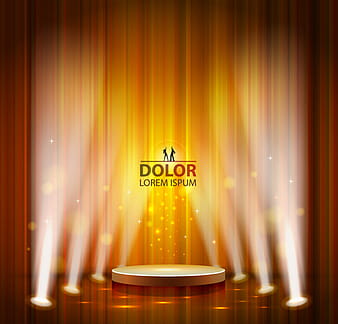 Shiny stage spotlights design elements vector ai eps