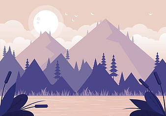 Vector Nature Landscape Illustration svg ai