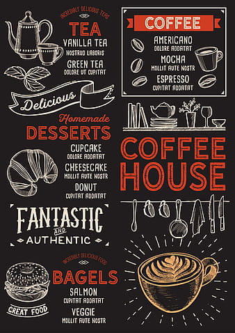 coffee drink menu design vector  eps