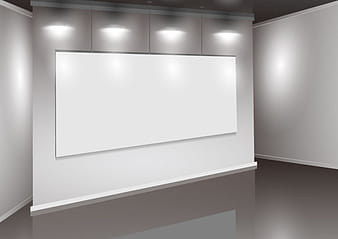 Set of interior showroom and light wall vector backgrounds eps
