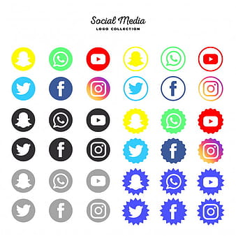 Social Media logotype collection eps vector