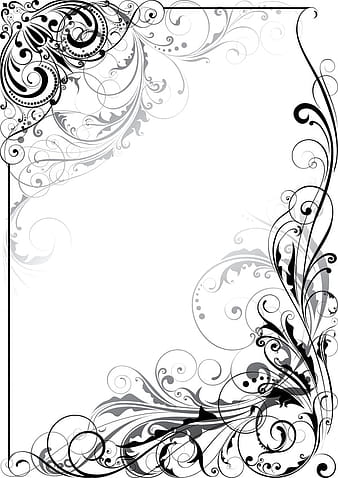 Vector de remolino de esquina de diseño floral de ornamento eps