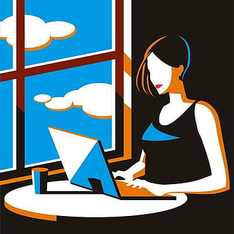 Female Developer eps svg vector
