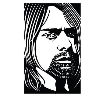 musician kurt cobain vector image ai eps