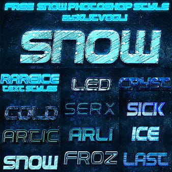 Free snow photoshop style psd vector