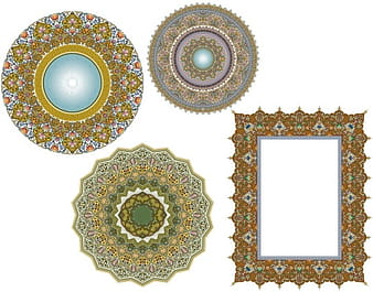 4 beautiful classic lace pattern 6 eps vector