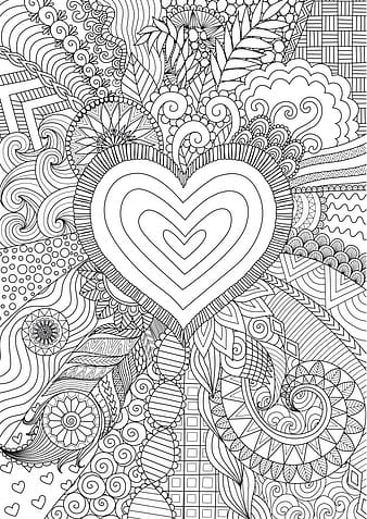 Hand drawn heart background eps vector