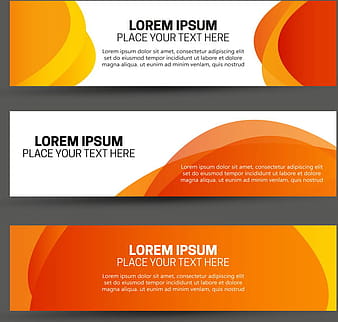 Abstract banners design on orange background eps ai vector