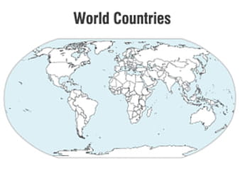 World Countries Map eps ai vector