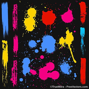 Salpicaduras de tinta de colores ai
