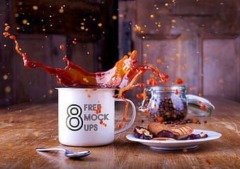 8 Free Cup Mockups psd vector