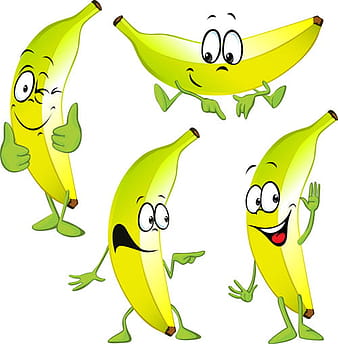 Cartoon banana characters vector eps