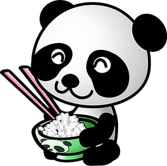 Rice panda svg vector