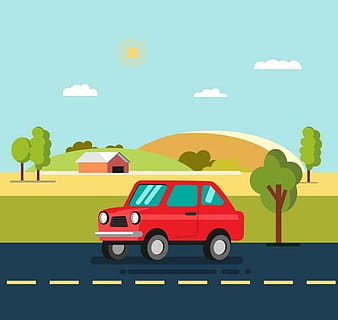 car on the road ai eps vector