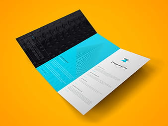 Z Katlama Broşürü PSD Mockup Vol.2 psd