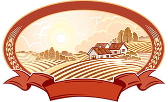 Set of Wheat vector lables  eps